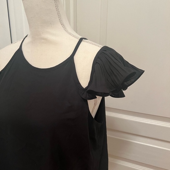 Shine star black polyester blouse Size L - Picture 4 of 7